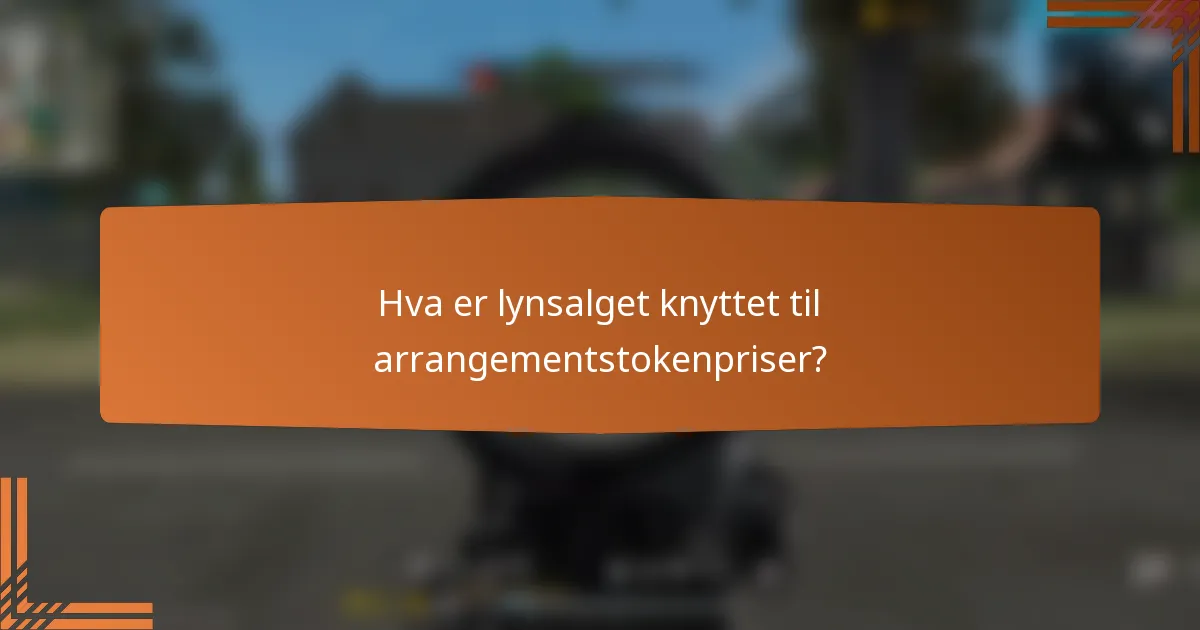 Hva er lynsalget knyttet til arrangementstokenpriser?