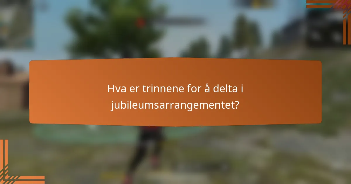 Hva er trinnene for å delta i jubileumsarrangementet?